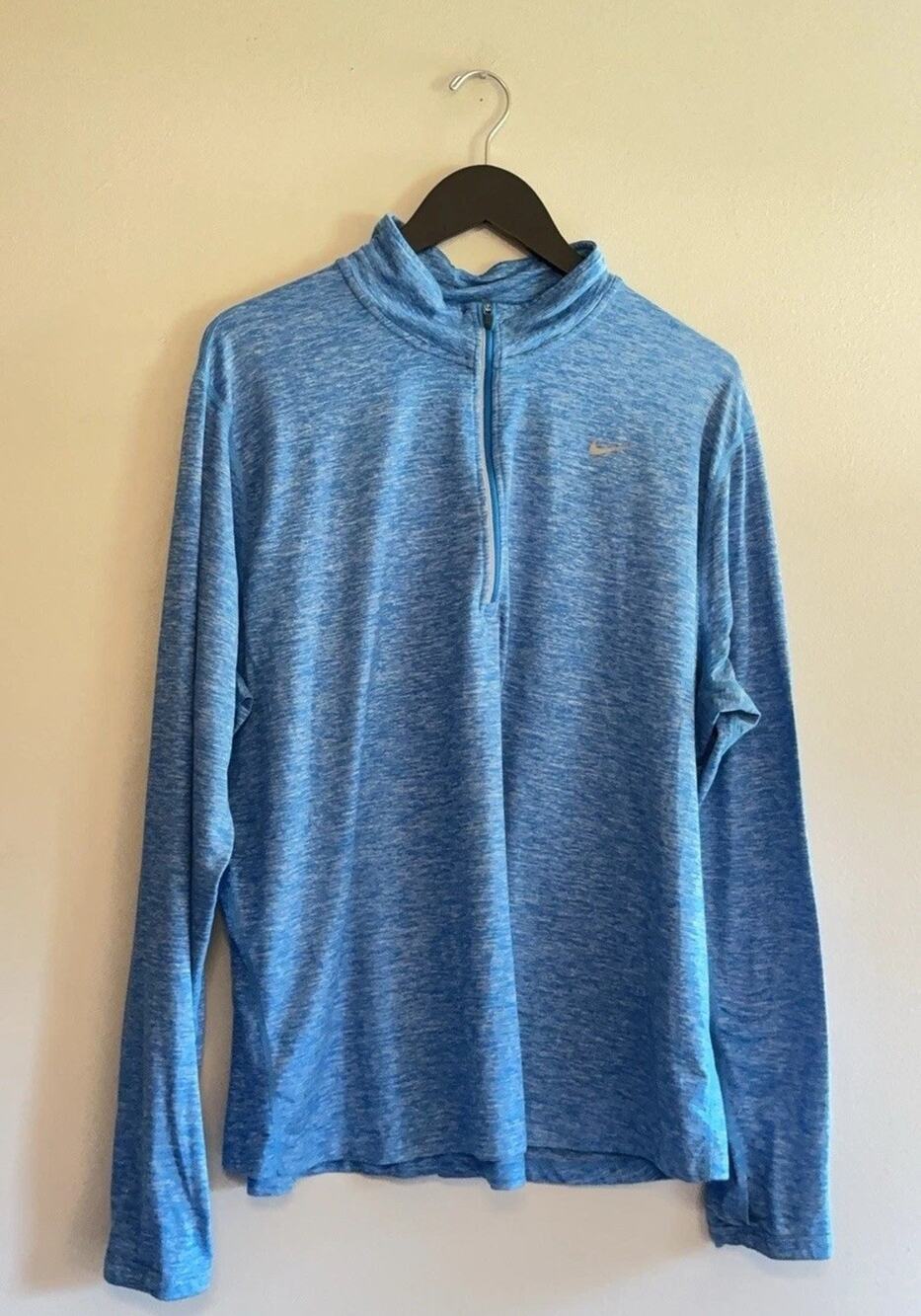 Nike Dri-FIT 1/4 Zip Shirt Mens 2XL Blue Long Sleeve Running Pullover Athletic